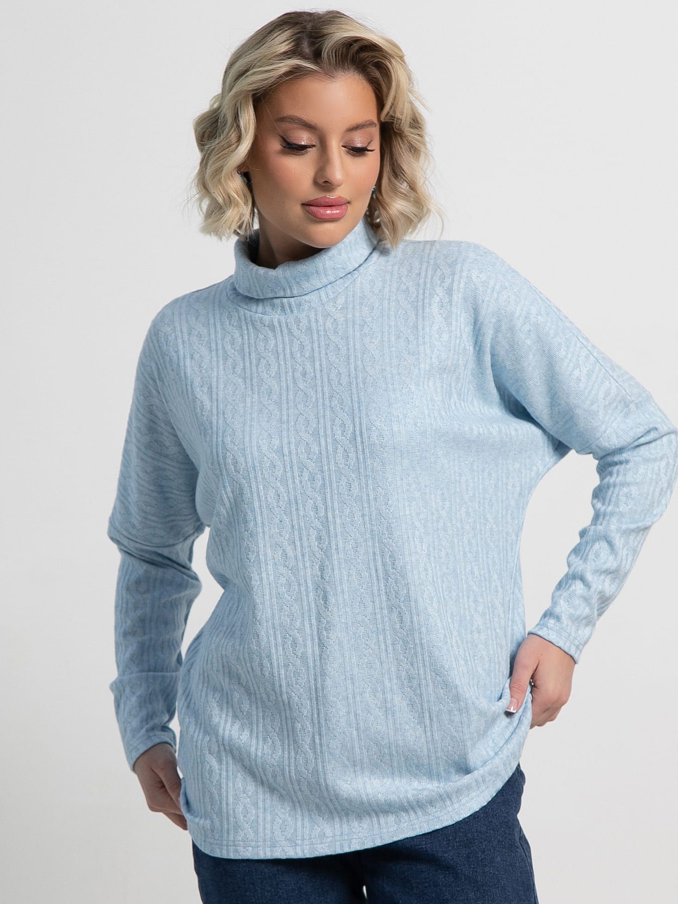 Джемпер Нива (голубой) Б15162-1М