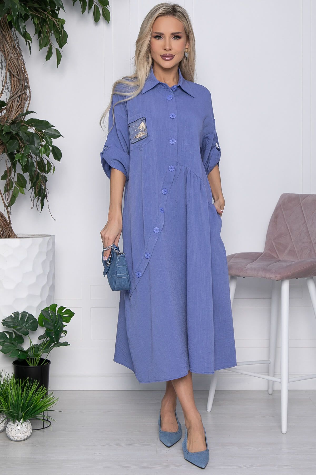 Платье Индира (джинс) П15685-5М