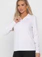 Лонгслив с воротничком Ритм жизни (белый) Б14407-6М