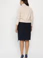 Юбка с разрезом Грейс (темно-синяя) Ю14269-30М