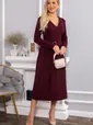 Платье трикотажное Парижанка (бордовое) П14622-10М