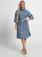 Платье хлопковое Стоун (синее) П15450-4М