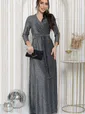 Платье Сияющий выход (серебро) П12044