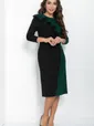 Платье Эванесса (черно-зеленое) П12749-35М