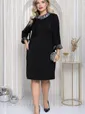 Платье Жемчужина (черное/серебро) П12148