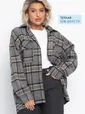 Пальто-рубашка Хармони (серо-бежевая) Б15041-5М