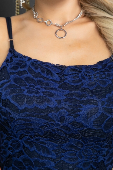 Платье Вечерний шик (синее) П11789