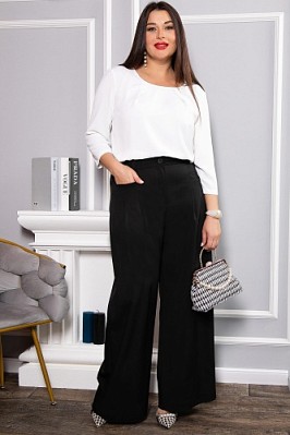 Брюки палаццо Креатив (черные) Б14636-24М