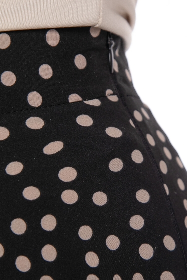 Брюки "Камелия" (черные/горох) Б9090