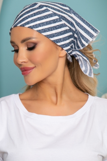 Косынка хлопковая (морская синяя) К4