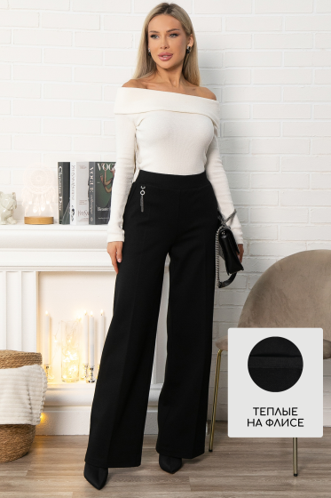 Брюки палаццо Адель (черные) Б14881-8М