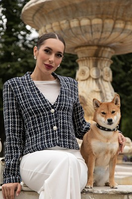 Жакет Дольче (синий) Б14155-7М Жакет Дольче (синий) Б14155-7М