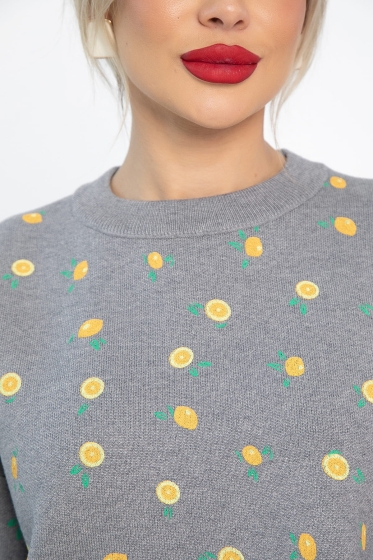 Свитер оверсайз Анита (серый) Б14759-1М