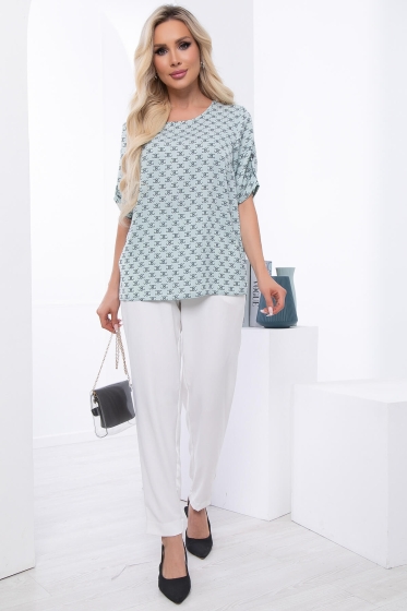 Блуза "Линия успеха" (нежная мята) Б7006