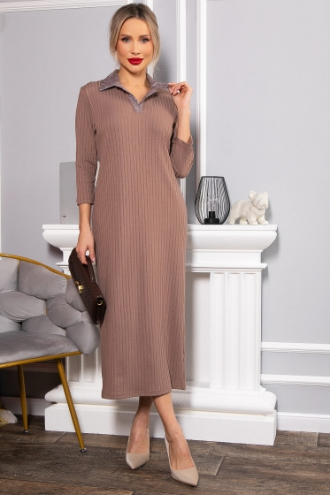 Платье трикотажное Каприччио (коричневое) П14591-10М Платье трикотажное Каприччио (коричневое) П14591-10М