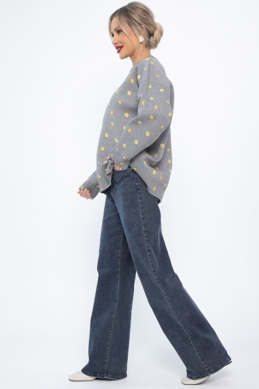 Свитер оверсайз Анита (серый) Б14759-1М