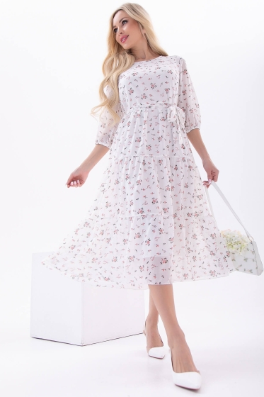 Платье "Виталина" (цветы) П6098