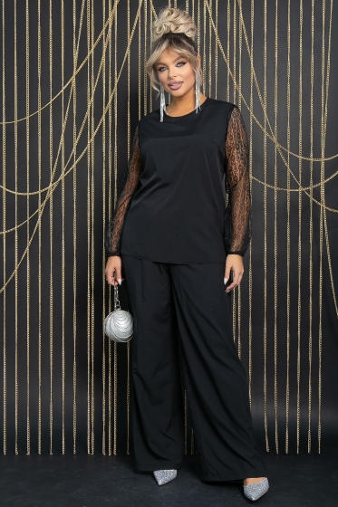 Блуза Вика (черная) Б11852