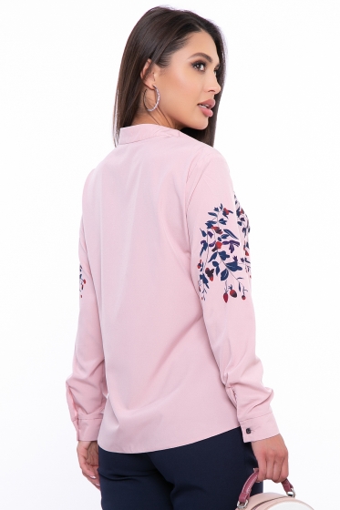Блуза "Цветочная рапсодия" (пудра) Б2680